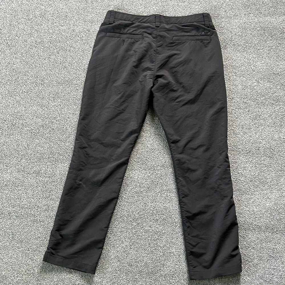 Under‎ Armour Pants Mens 34x30 Black Golf Chino Performance Stretch Nylon UA P13